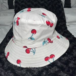 Reversable Cherry & Black Bucket Hat